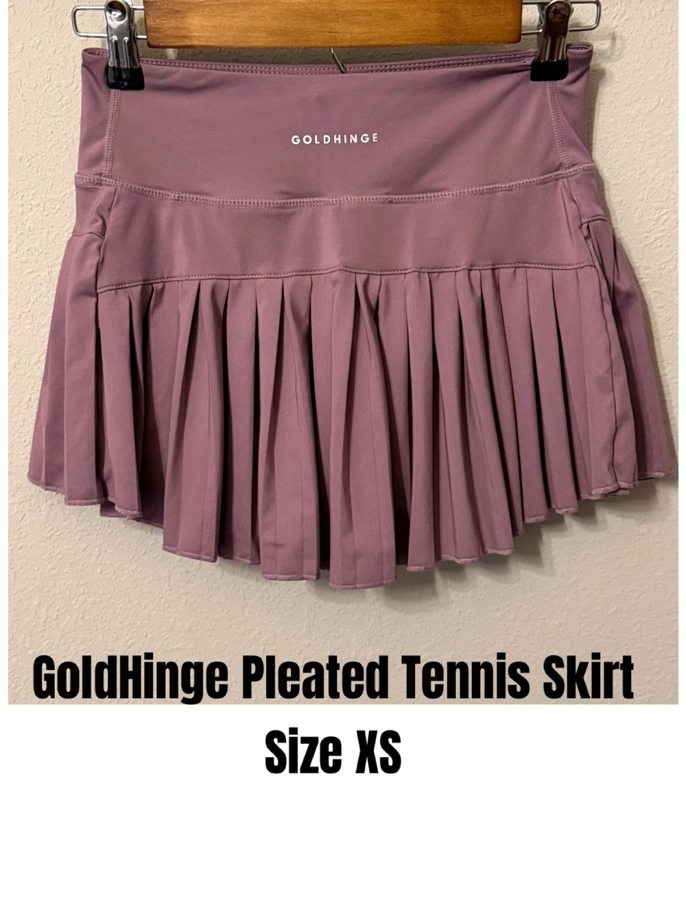 Gold Hinge Pleated Tennis Skirt Size XS